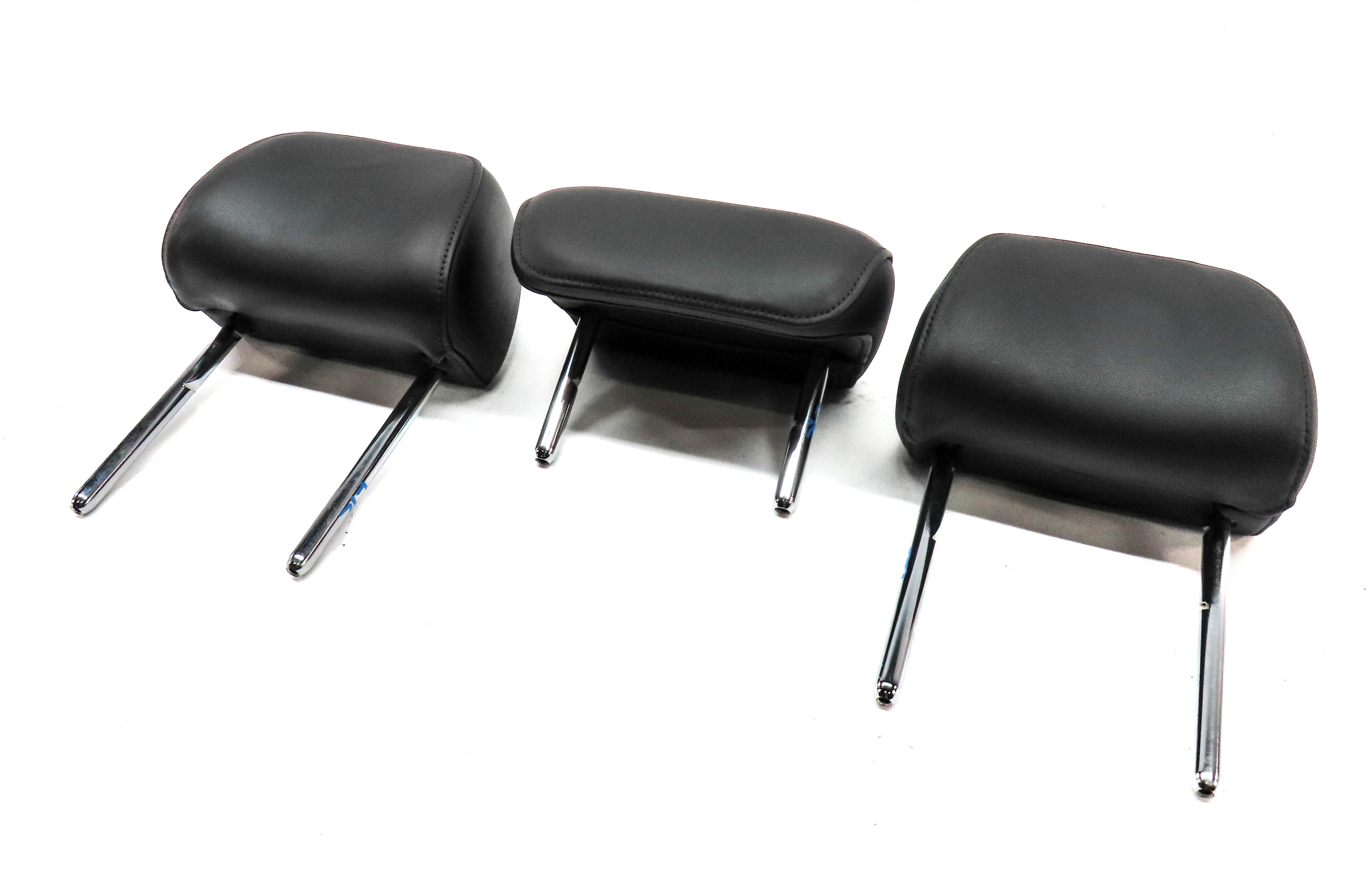 13-16 A4 S4 12-18 A6 S6 C7 B8 REAR LEFT RIGHT CENTER SEAT HEADREST SET/3 (Black) — exact item pictured